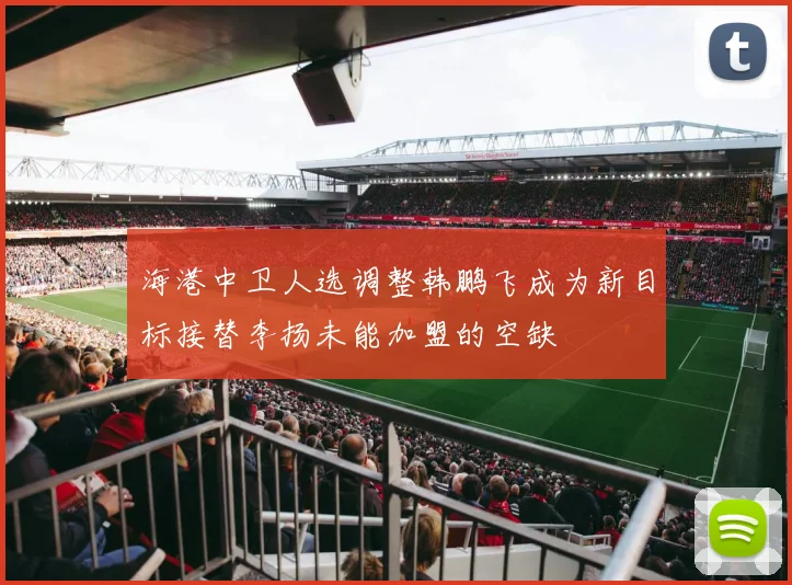 海港中卫人选调整韩鹏飞成为新目标接替李扬未能加盟的空缺